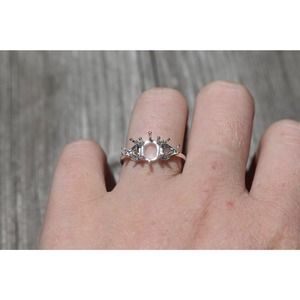 9x7mm, 5x5mm ring setting prenotched wedding band 1pcs without stone blank ring